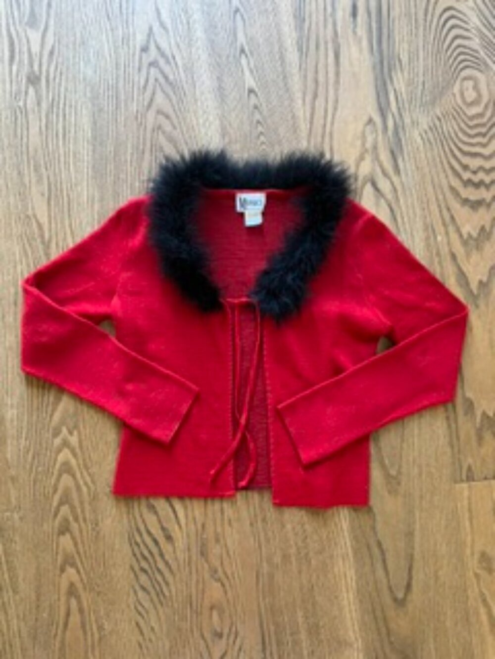 Vintage 90s M Basics Fur Cardigan